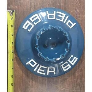 Vintage South Carolina Pier 66 Blue Ceramic Ashtray